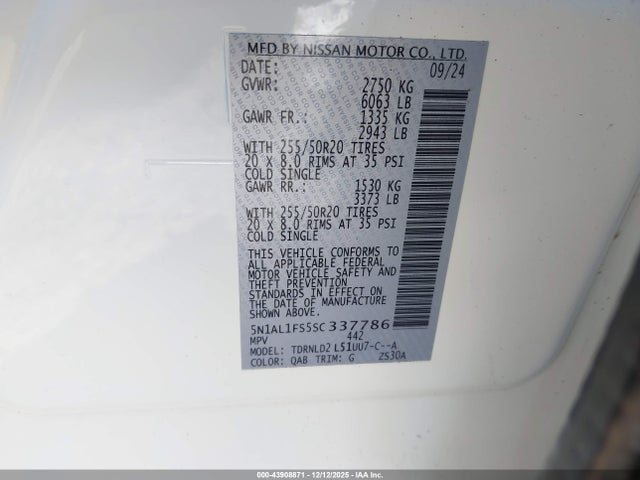 Infiniti QX60 LUXE 2025 5N1AL1FS5SC337786 Image 8
