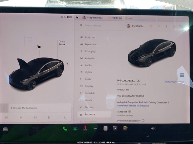 Tesla MODEL 3 2019 5YJ3E1EA7KF398558 Image 19