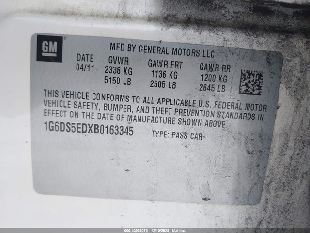 2011 CADILLAC CTS 1G6DS5EDXB0163345 Photo 8