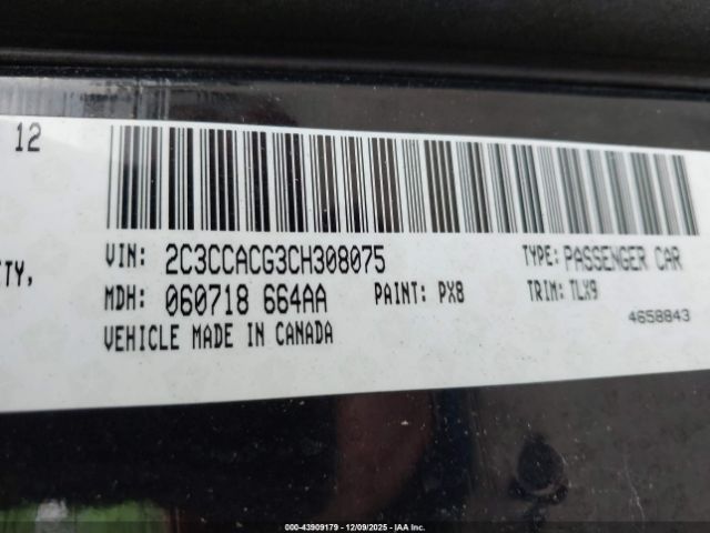 2012 CHRYSLER 300 2C3CCACG3CH308075 Photo 8