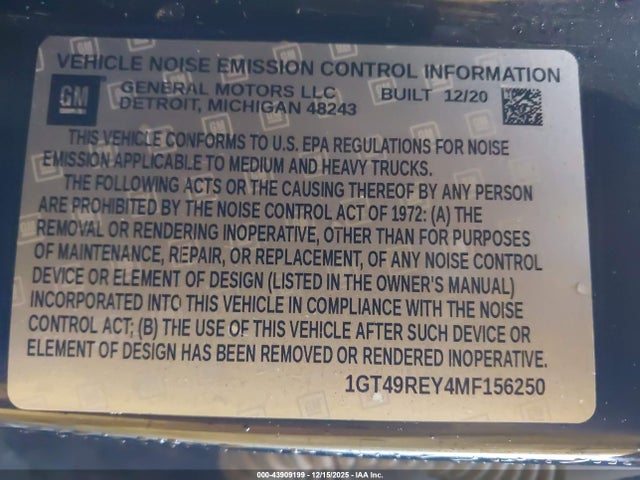 1GT49REY4MF156250 GMC Sierra 2500hd 4wd Standard Bed Denali