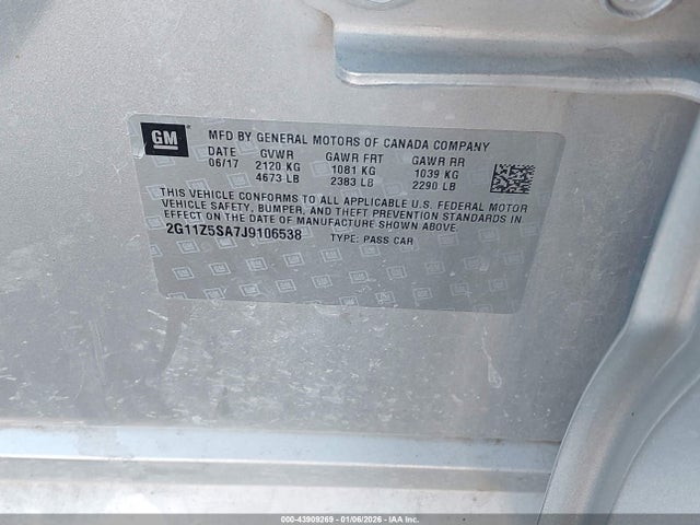 Chevrolet IMPALA LS 2018 2G11Z5SA7J9106538 Image 9