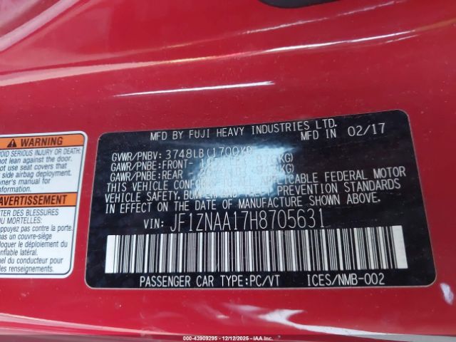 2017 TOYOTA 86 JF1ZNAA17H8705631 Photo 8