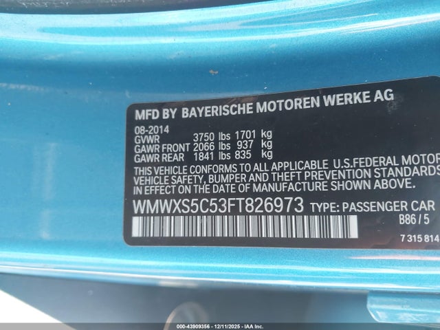 2015 MINI HARDTOP WMWXS5C53FT826973 Photo 8