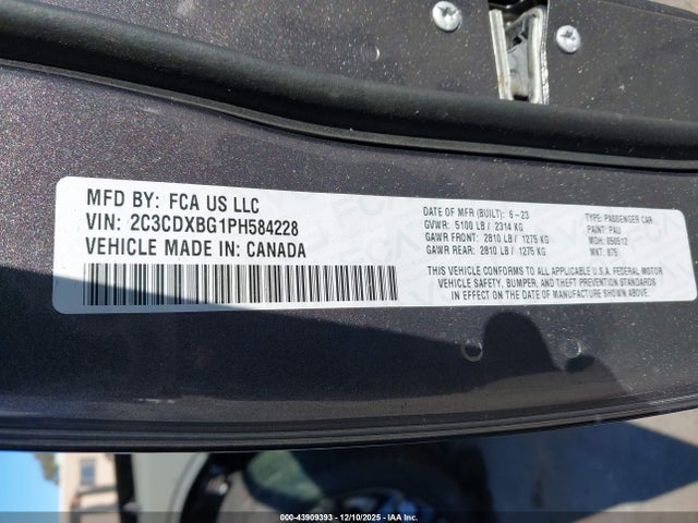 Dodge Charger Sxt 2023 2C3CDXBG1PH584228 Image 9