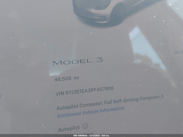 2023 TESLA MODEL 3 5YJ3E1EA3PF407506 Photo 6