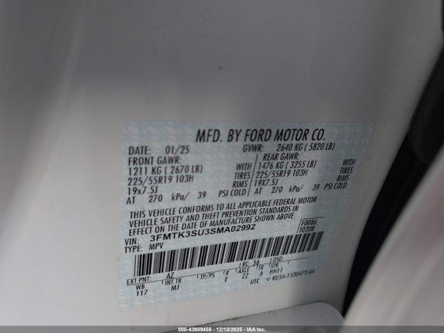 Ford Mustang Mach-e Premium 2025 3FMTK3SU3SMA02992 Image 9