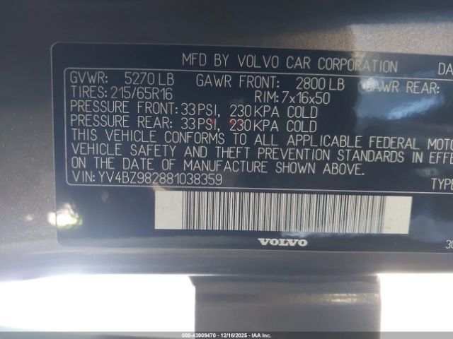 2008 VOLVO XC70 YV4BZ982881038359 Photo 8