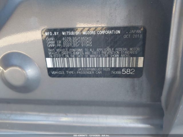 2014 MITSUBISHI LANCER JA32U8FW8EU011625 Photo 8