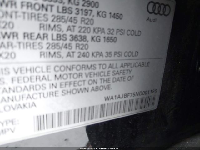 2022 AUDI Q7 WA1AJBF75ND001186 Photo 8