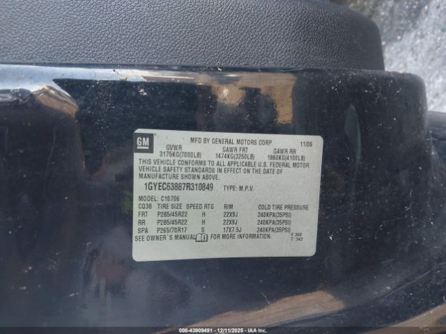 2007 CADILLAC ESCALADE 1GYEC63887R310849 Photo 8