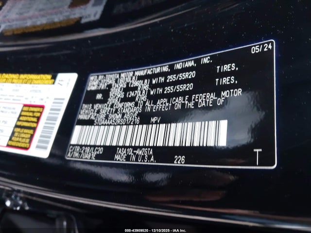 5TDAAAA52RS017216 Toyota Grand Highlander Limited