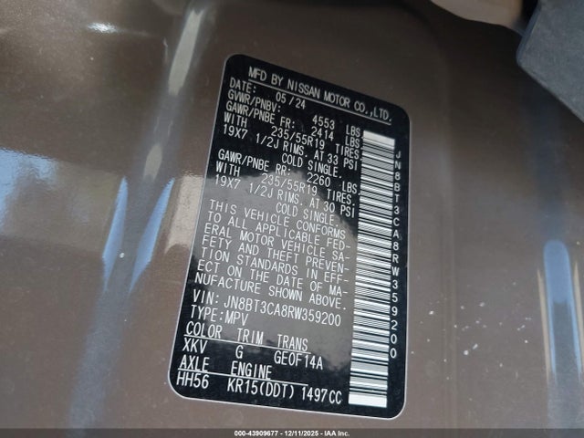 2024 NISSAN ROGUE JN8BT3CA8RW359200 Photo 8