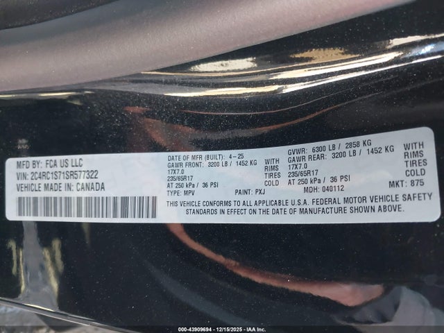 2025 CHRYSLER PACIFICA HYBRID 2C4RC1S71SR577322 Photo 8