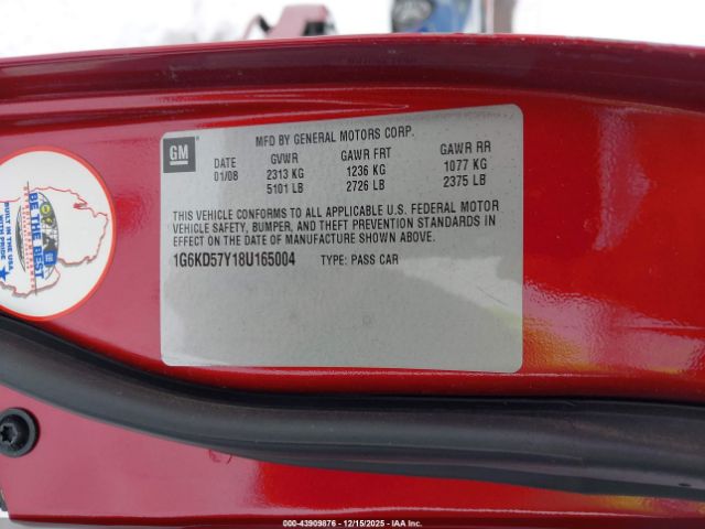 2008 CADILLAC DTS 1G6KD57Y18U165004 Photo 8