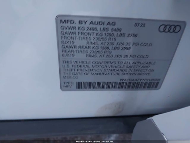 2023 AUDI Q5 WA1GAAFY7P2195005 Photo 8