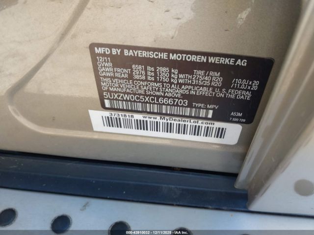 2012 BMW X5 5UXZW0C5XCL666703 Photo 8