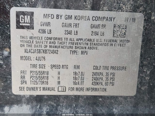 2019 BUICK ENCORE KL4CJASB7KB724042 Photo 8