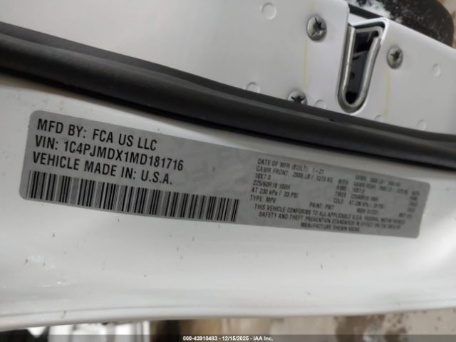 2021 JEEP CHEROKEE 1C4PJMDX1MD181716 Photo 8