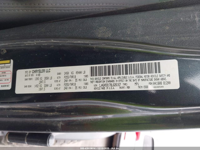 Aukcja sprzedaży 2008 Jeep Wrangler Unlimited Sahara, vin: 1J4GA59178L626167, numer aukcji: 43910614