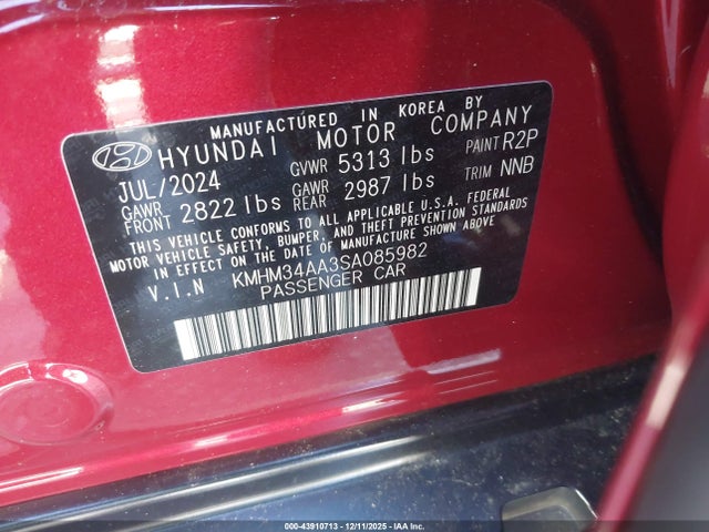 Hyundai Ioniq 6 Sel 2025 KMHM34AA3SA085982 Image 9