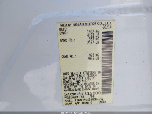 2015 NISSAN LEAF 1N4AZ0CP6FC315000 Photo 8
