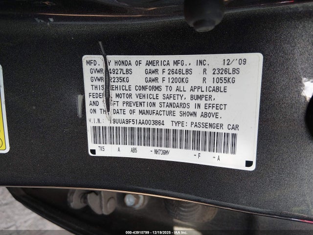 2010 ACURA TL 19UUA9F51AA003864 Photo 8