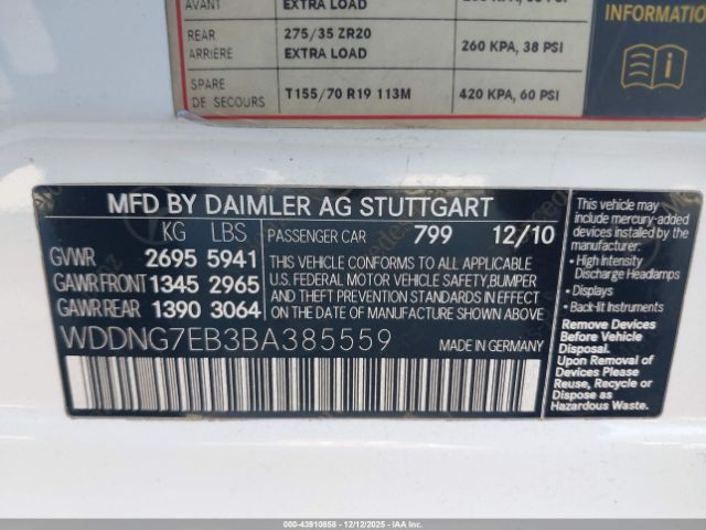 2011 MERCEDES-BENZ S 63 AMG WDDNG7EB3BA385559 Photo 8