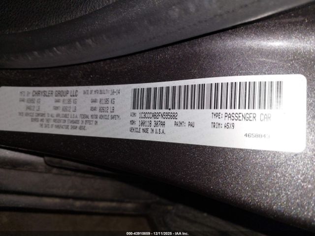 2015 CHRYSLER 200 1C3CCCAB2FN595682 Photo 8