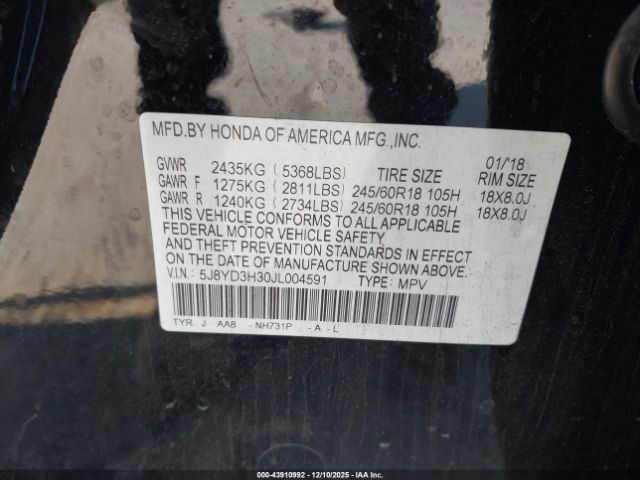 2018 ACURA MDX 5J8YD3H30JL004591 Photo 8