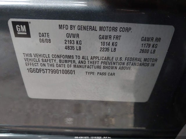 2009 CADILLAC CTS 1G6DF577990100601 Photo 8