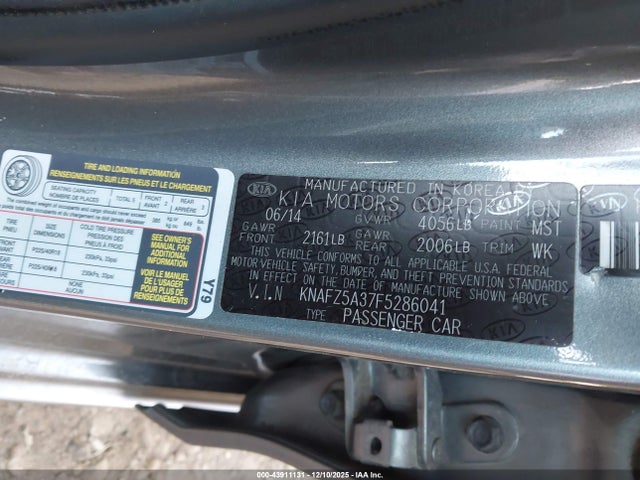 Aukcja sprzedaży 2015 Kia Forte Sx, vin: KNAFZ5A37F5286041, numer aukcji: 43911131