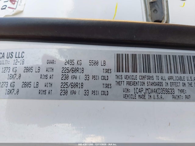 Jeep Cherokee Limited 4x4 2019 1C4PJMDX4KD359633 Image 9