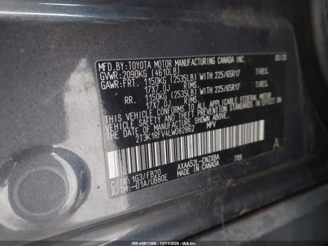 2020 TOYOTA RAV4 2T3K1RFV4LW082862 Photo 8