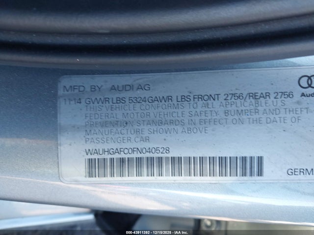 2015 AUDI A6 WAUHGAFC0FN040528 Photo 8