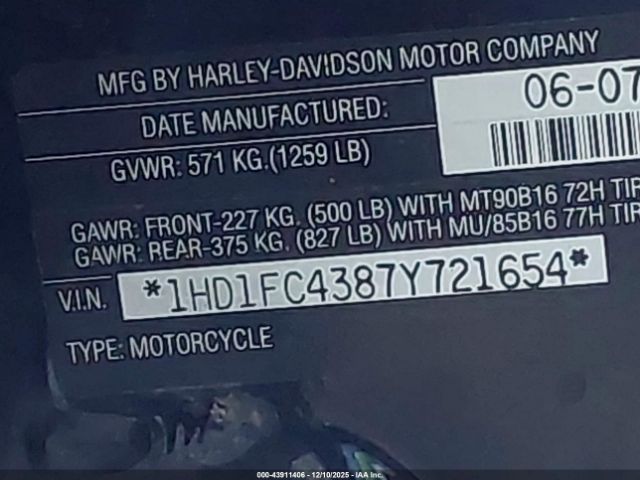 2007 HARLEY-DAVIDSON FLHTCUI 1HD1FC4387Y721654 Photo 9