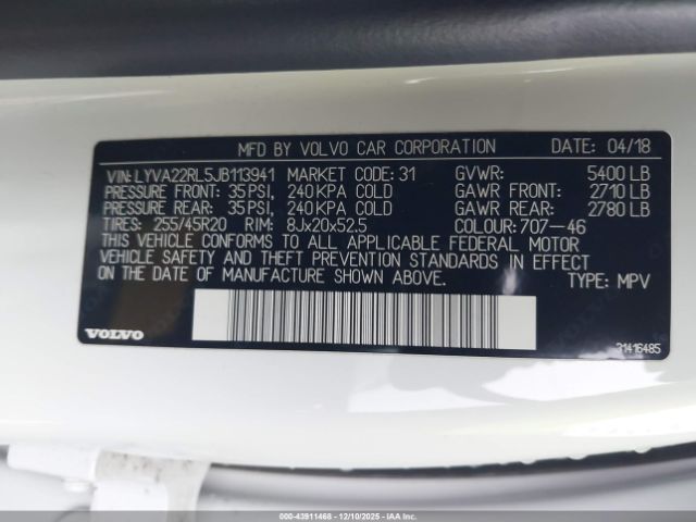 2018 VOLVO XC60 LYVA22RL5JB113941 Photo 8