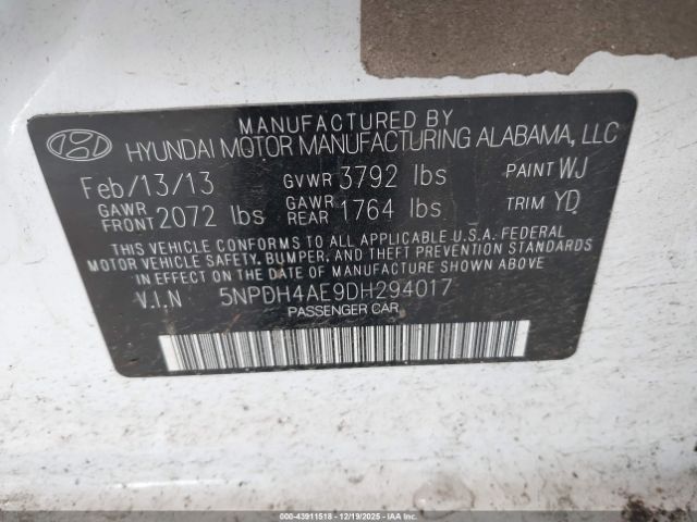 2013 HYUNDAI ELANTRA 5NPDH4AE9DH294017 Photo 8