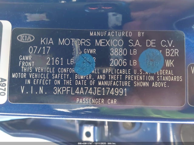 KIA mpi nu 2018 3KPFL4A74JE174991 Image 9