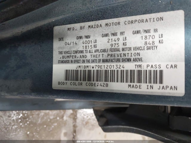 JM1BM1W79E1201324 Mazda Mazda3 I Grand Touring