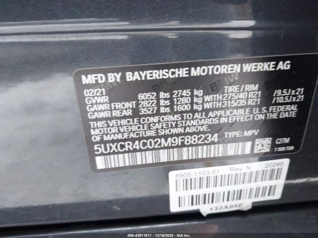 2021 BMW X5 5UXCR4C02M9F88234 Photo 8