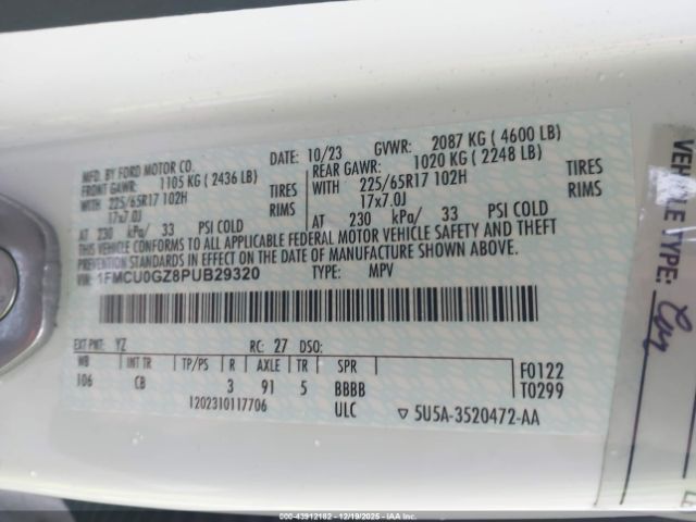 2023 FORD ESCAPE 1FMCU0GZ8PUB29320 Photo 8