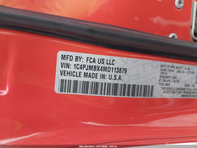 2021 JEEP CHEROKEE 1C4PJMBX4MD113879 Photo 8