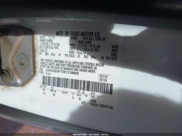 2014 FORD TRANSIT CONNECT NM0GE9F70E1139665 Photo 8