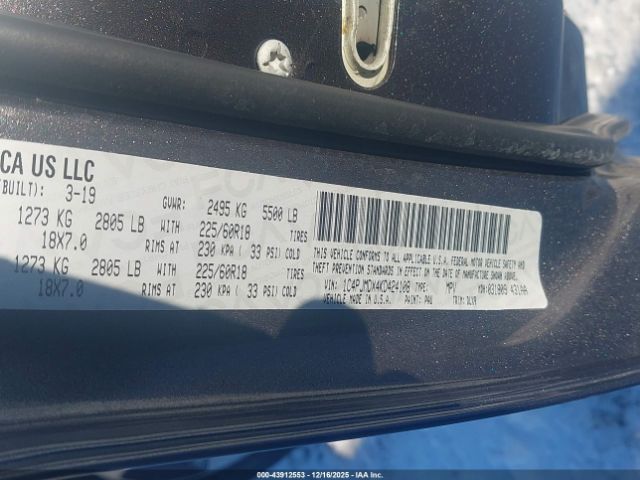 2019 JEEP CHEROKEE 1C4PJMDX4KD424108 Photo 8