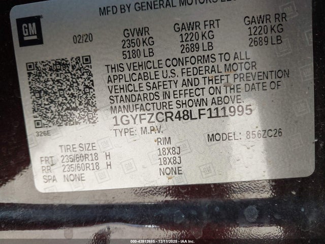 2020 CADILLAC XT4 1GYFZCR48LF111995 Photo 8