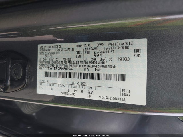 Ford F-150 Xl 2023 1FTEW1EP0PKF69087 Image 9