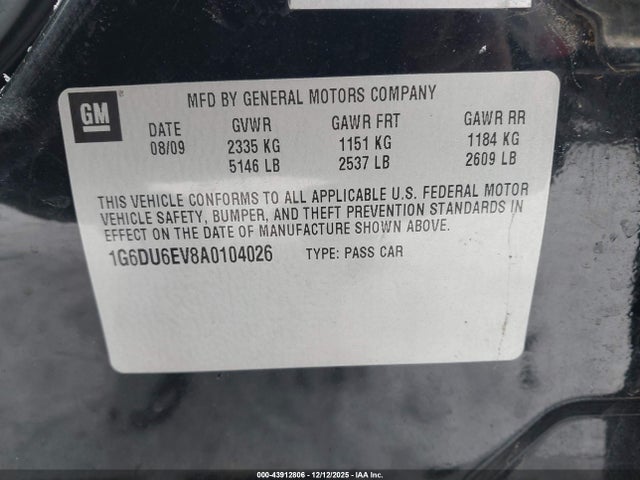 2010 CADILLAC STS 1G6DU6EV8A0104026 Photo 8