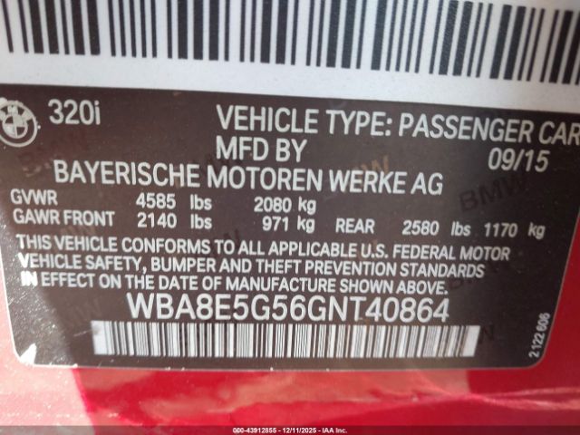 2016 BMW 320I WBA8E5G56GNT40864 Photo 8