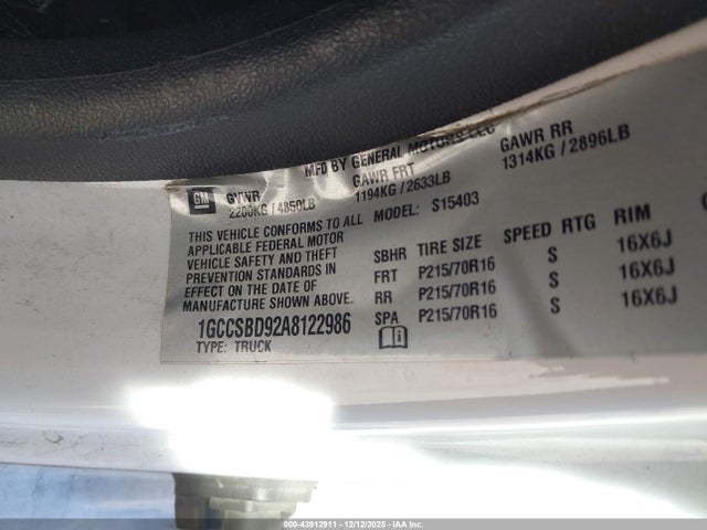 Продажа на аукционе авто 2010 Chevrolet Colorado Work Truck, vin: 1GCCSBD92A8122986, номер лота: 43912911